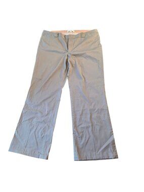 Banana Republic Logan Fit Wide Leg Trouser Pants Size 16 Gray Stretch Work